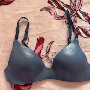 Victoria’s Secret blue shimmer wireless bra 32A
